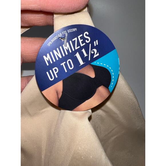 38C Vanity Fair Bra Minimizer Full Figure Beauty Back Smoothing Underwire Tan - Picture 5 of 7